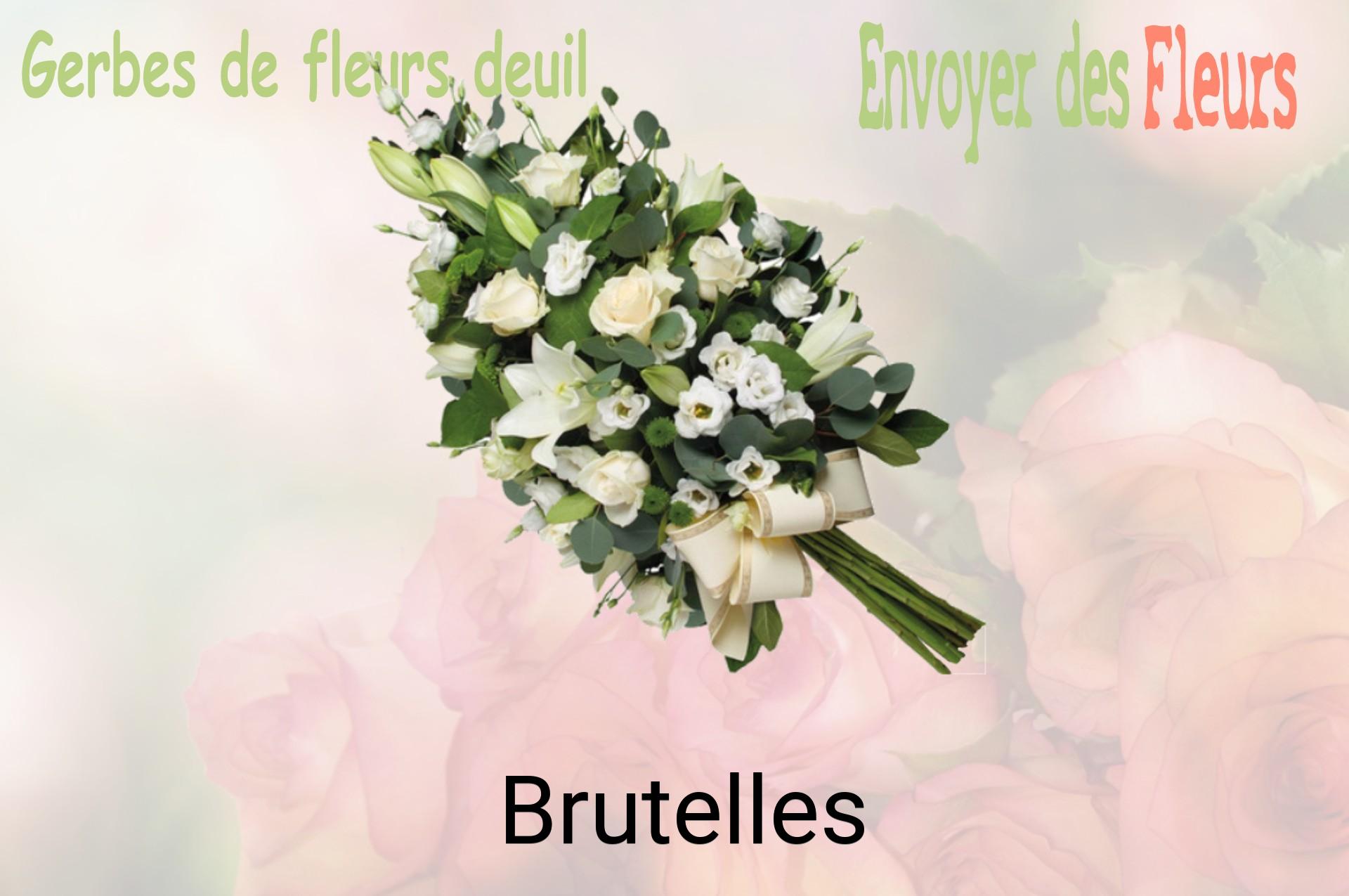 Gerbe de fleurs de deuil livrée à Brutelles
